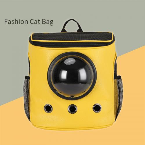 PU Leather Space Capsule Pet Backpack portable & breathable Yard