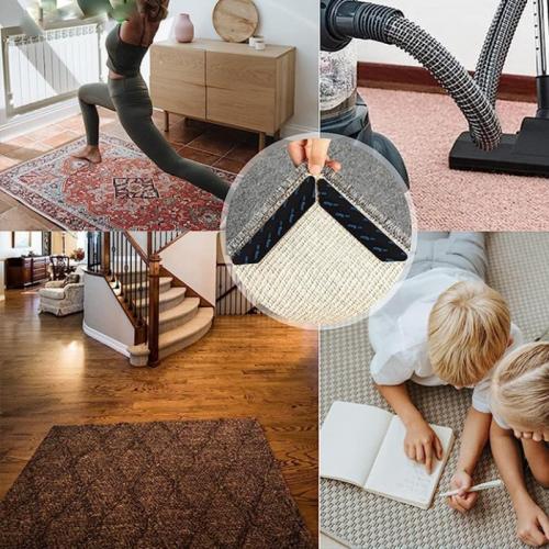 Esponja & Cuero de la PU Pinza de alfombra, negro,  trozo