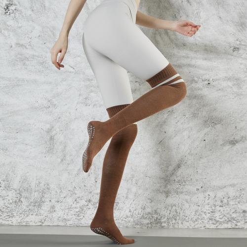 Cotton Women Yoga Sock sweat absorption & anti-skidding Solid Pair