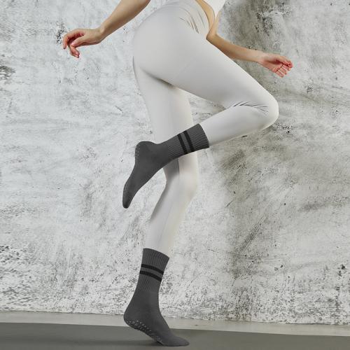 Cotton Women Yoga Sock sweat absorption & anti-skidding striped : Pair