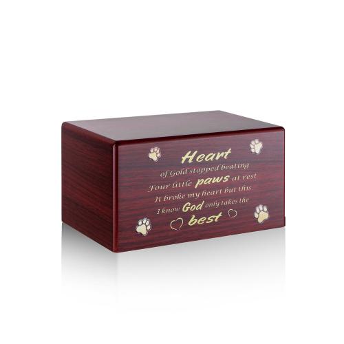 Wood Cinerary Casket red PC