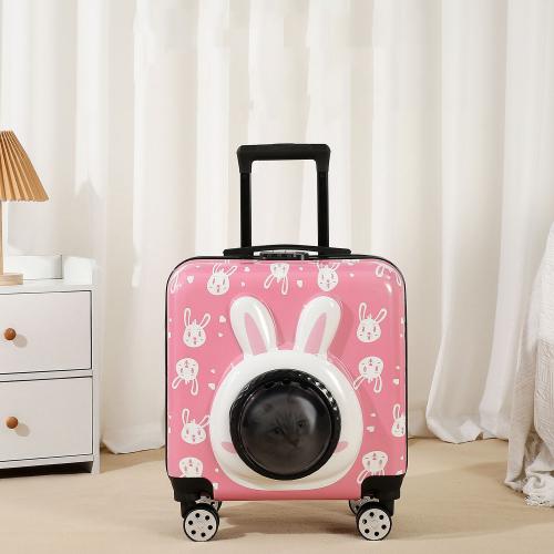 ABS & PC-Polycarbonate Pet Trolley Case portable & hardwearing printed PC