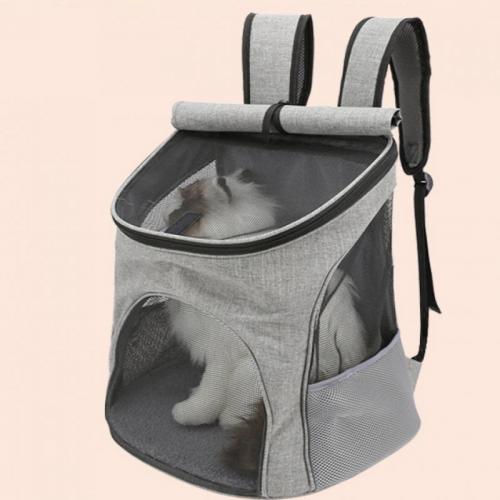 Oxford Pet Backpack & breathable gray PC