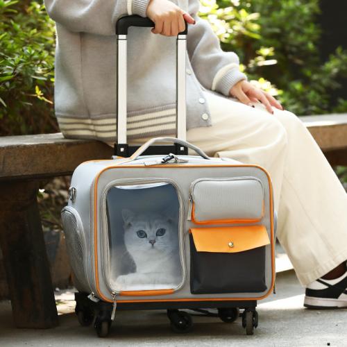 Oxford Pet Trolley Case & breathable PC