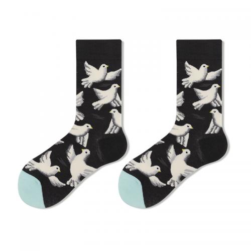 Combed Cotton Unisex Knee Socks thermal & unisex & breathable printed Set