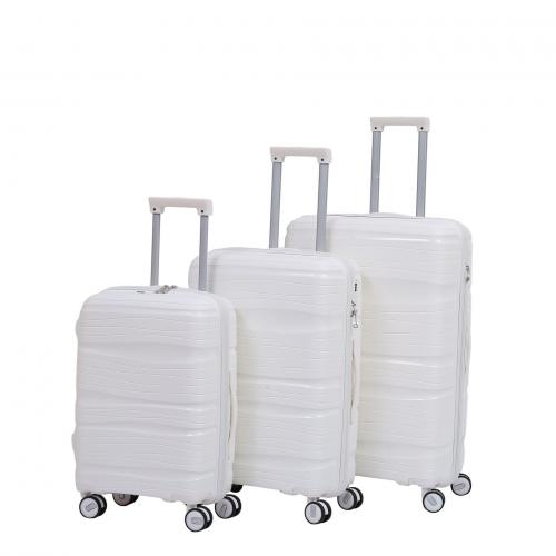 Polypropylene-PP & Polyester Suitcase durable & hardwearing & three piece Set
