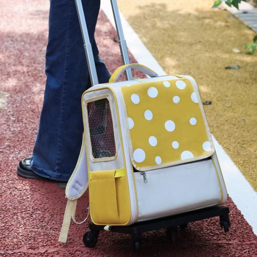 PC-Polycarbonate & Oxford Pet Trolley Case Solid PC