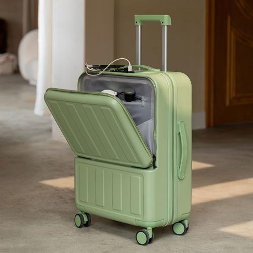 ABS & PC-Polycarbonate Suitcase with password lock & with USB interface Polyester Solid PC