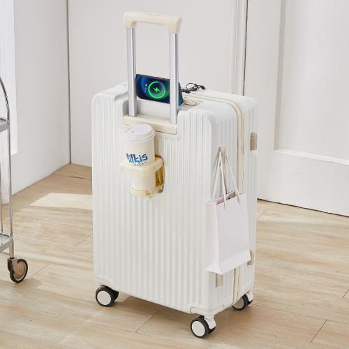 ABS & PC-Polycarbonate Suitcase with password lock & with USB interface & waterproof Solid PC