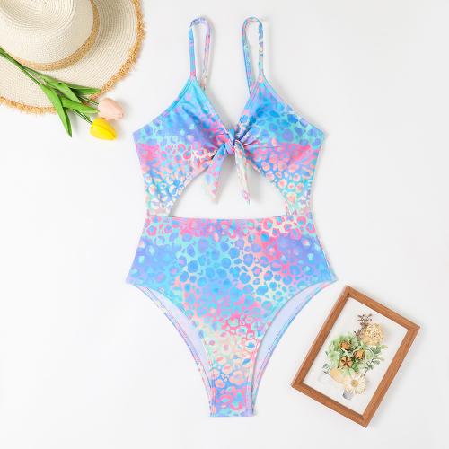 Polyester Monokini slimming & backless printed mixed colors PC