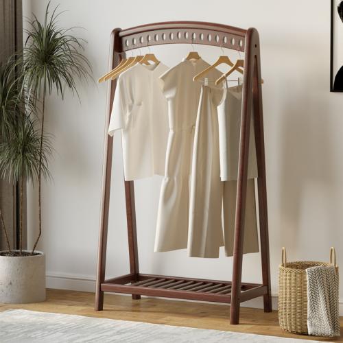 Solid Wood Clothes Hanging Rack durable Solid brown PC