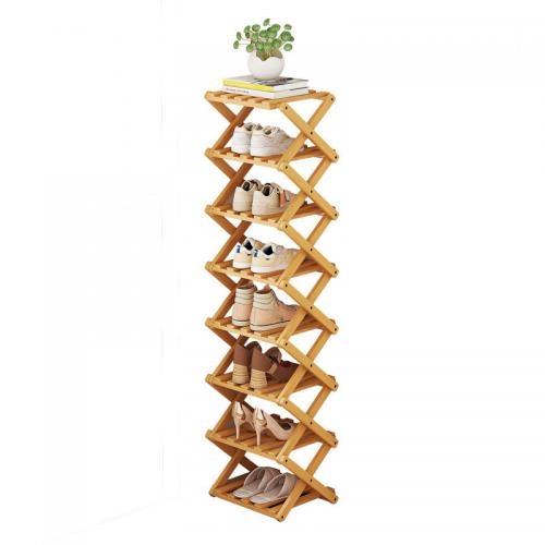 Bamboo foldable Shoes Rack Organizer for storage PC