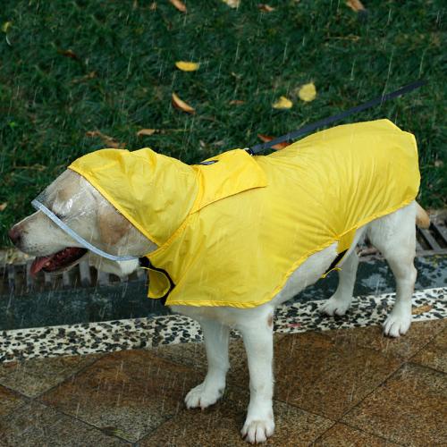 Nylon Taffeta With Siamese Cap & Waterproof & reflective Dog Raincoat Solid PC