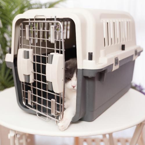 Polypropylene-PP Pet Cage portable & breathable gray PC