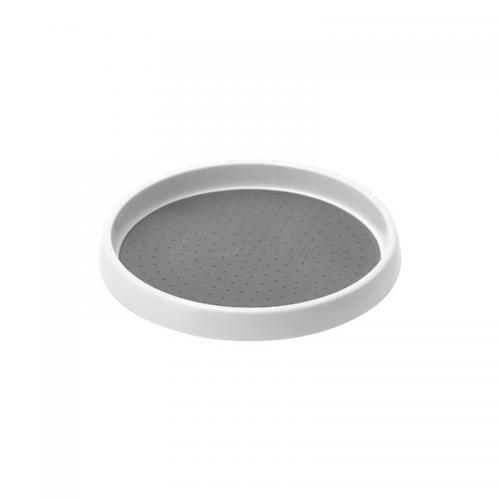 304 Stainless Steel & Thermo Plastic Rubber & PE Plastic & Polypropylene-PP 360degree rotation Kitchen Shelf & anti-skidding gray PC