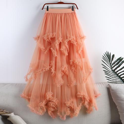 Polyester Ball Gown Maxi Skirt irregular & slimming patchwork : PC