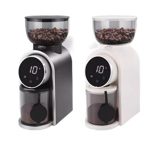 Stainless Steel & Plastic timing remind & adjustable Electrical Coffee Bean Grinder different power plug style for choose PC