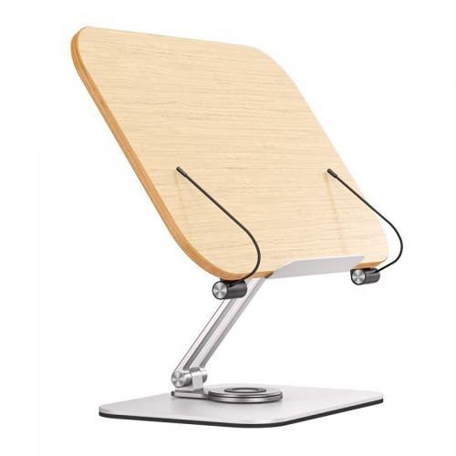 Wooden & Aluminum adjustable hight & foldable Laptop Stand durable PC