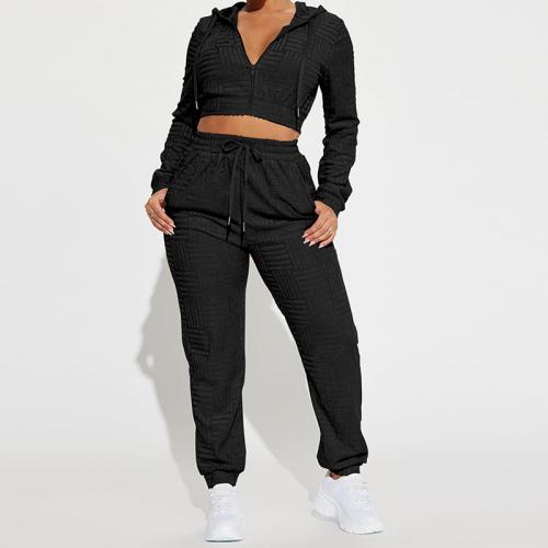 Spandex & Polyester Vrouwen Casual Set Lange broek & Jas Lappendeken Solide meer kleuren naar keuze Instellen