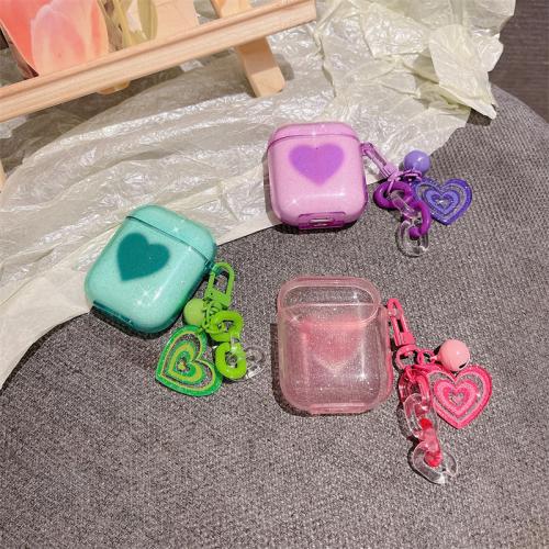 Thermoplastic Polyurethane Earphone Protector for Apple airpods heart pattern PC
