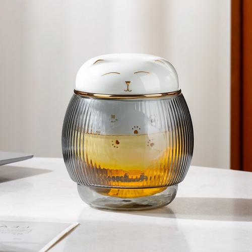 Hoog borosilicaatglas & Keramiek Glazen bekers Koplid & Filter & Cups meer kleuren naar keuze Instellen