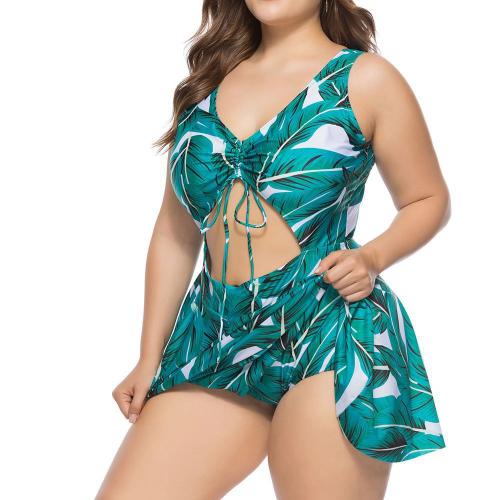 Polyamide & Polyester One-piece Swimsuit backless & hollow & padded printed PC