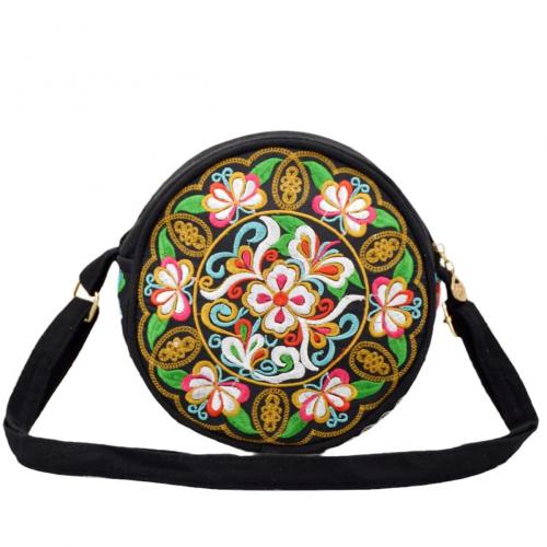 Canvas & Polyester hard-surface & Easy Matching & Vintage Crossbody Bag embroidered PC