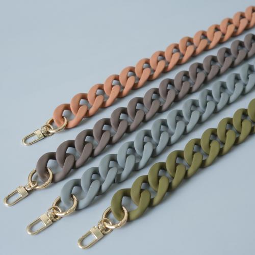 Acrylic Easy Matching Bag Straps Zinc Alloy sealing gold color plated PC