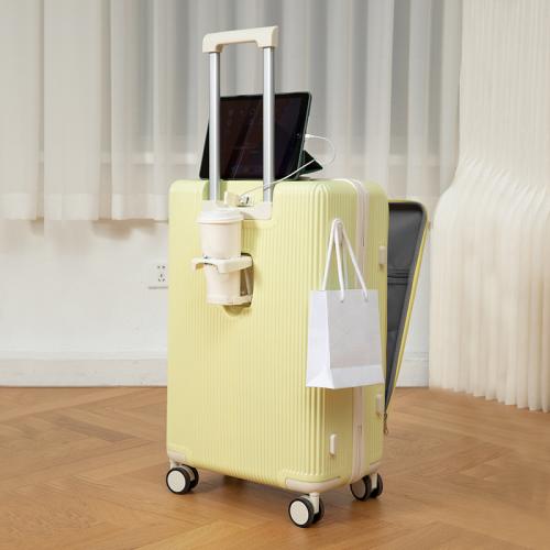 ABS & PC-Polycarbonate separating dry and moist Suitcase with password lock & with USB interface Solid PC