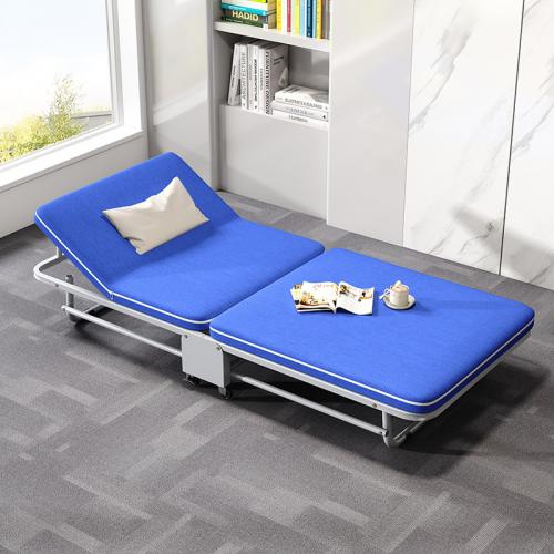Steel & Cotton Linen adjustable Foldable Bed portable & detachable Sponge PC