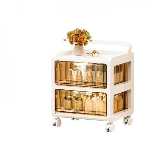 Polypropylene-PP Storage Cabinet with pulley & transparent white PC