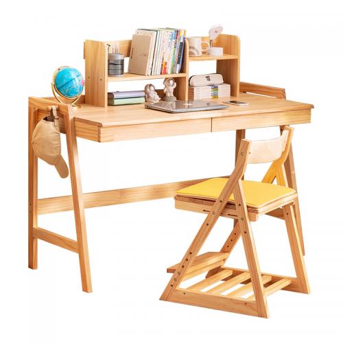 Solid Wood adjustable Children Table and Chairs durable Chair & Table Solid Set