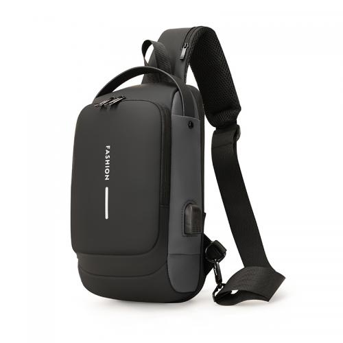Oxford Sling Bag hardwearing & with USB interface & waterproof Solid PC