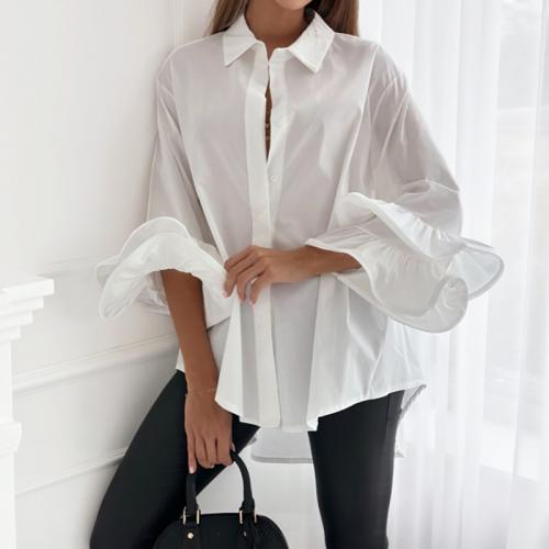 Polyester Women Long Sleeve Shirt & loose PC