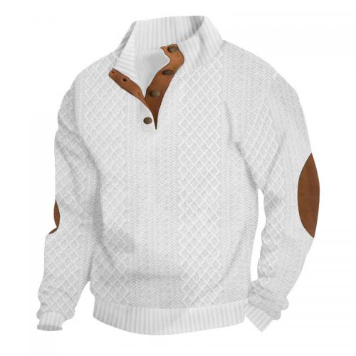 Polyester Mannen Sweatshirts Jacquard Solide meer kleuren naar keuze stuk
