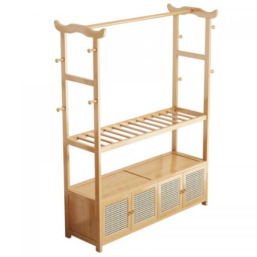Moso Bamboo & Rattan Clothes Hanging Rack durable & hardwearing  Solid PC