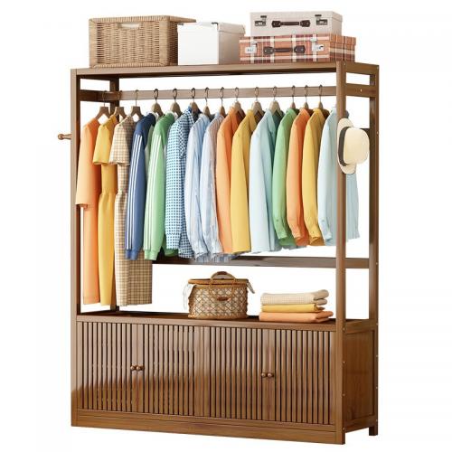 MDF Board & Moso Bamboo Clothes Hanging Rack durable & hardwearing Solid PC