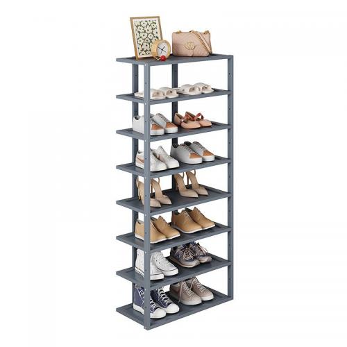 Moso Bamboo Shoes Rack Organizer durable  Solid gray PC