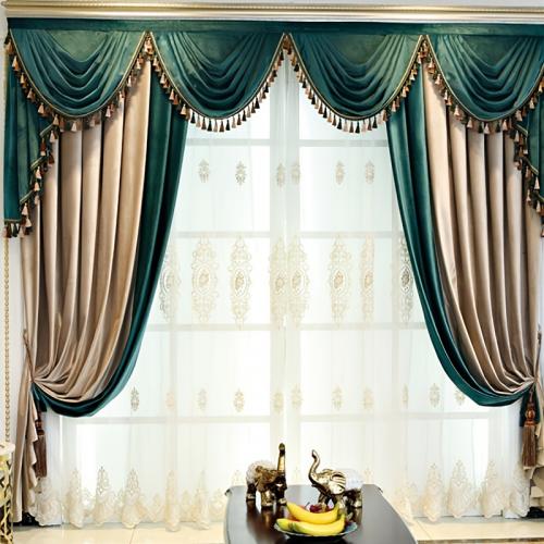 Flannelette shading Curtain durable & thickening Solid mixed colors PC