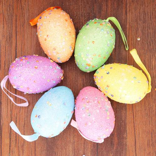 Foam Easter Design Easter Egg for home decoration & six piece Plastic Set