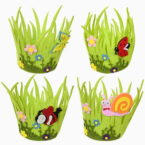 Adhesive Bonded Fabric Easter Design Decoration green PC