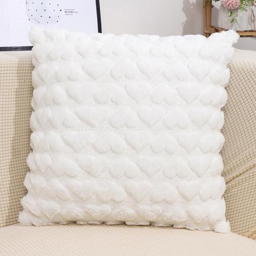Flannelette Soft Throw Pillow Covers durable jacquard heart pattern PC