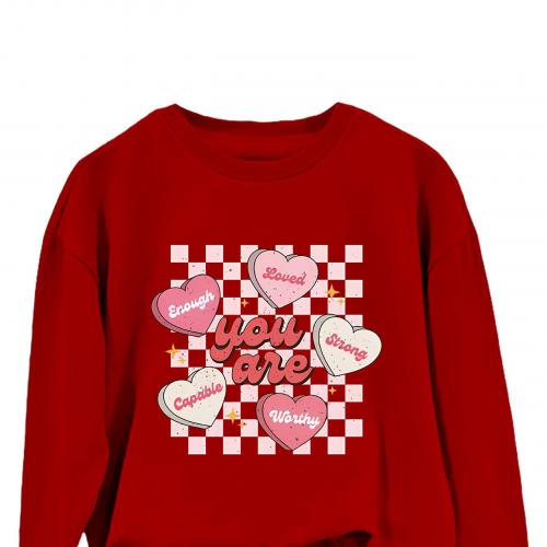 Polyester Women Sweatshirts & loose printed letter PC