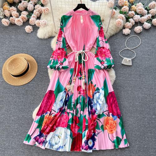 Polyester Waist-controlled One-piece Dress breathable : PC