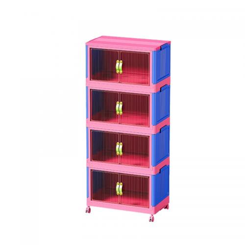 Polipropileno-PP Caja de almacenaje, azul y rosa,  trozo