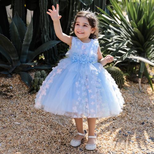 Polyester Ball Gown Girl One-piece Dress Cute floral PC