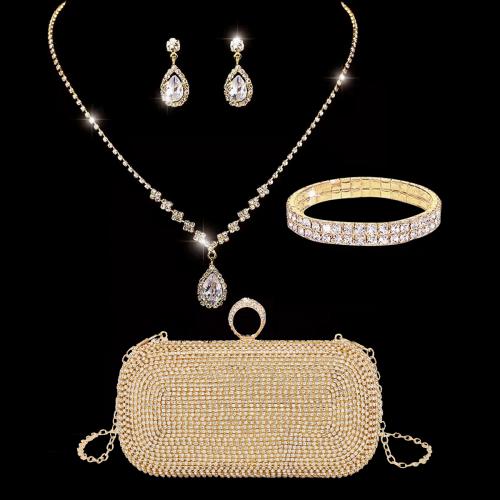 Gift Set for women & four piece & with rhinestone plated Sold By Set