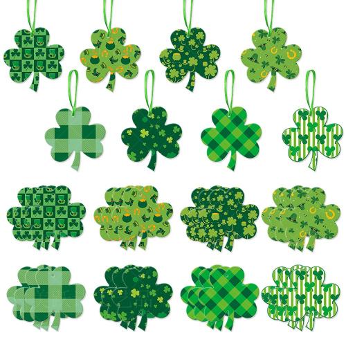 Paper eight piece Hanging Decoration for home decoration Painted Plant green PC
