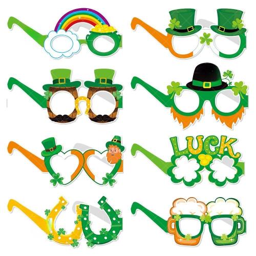 Papel Gafas de fiesta, pincelada, verde,  Conjunto