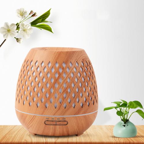 Resin Aromatherapy Humidifier different power plug style for choose & with color-changeable Led wood pattern PC